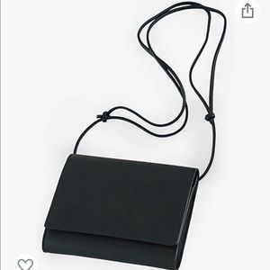 Baggu Black Leather Compact Purse